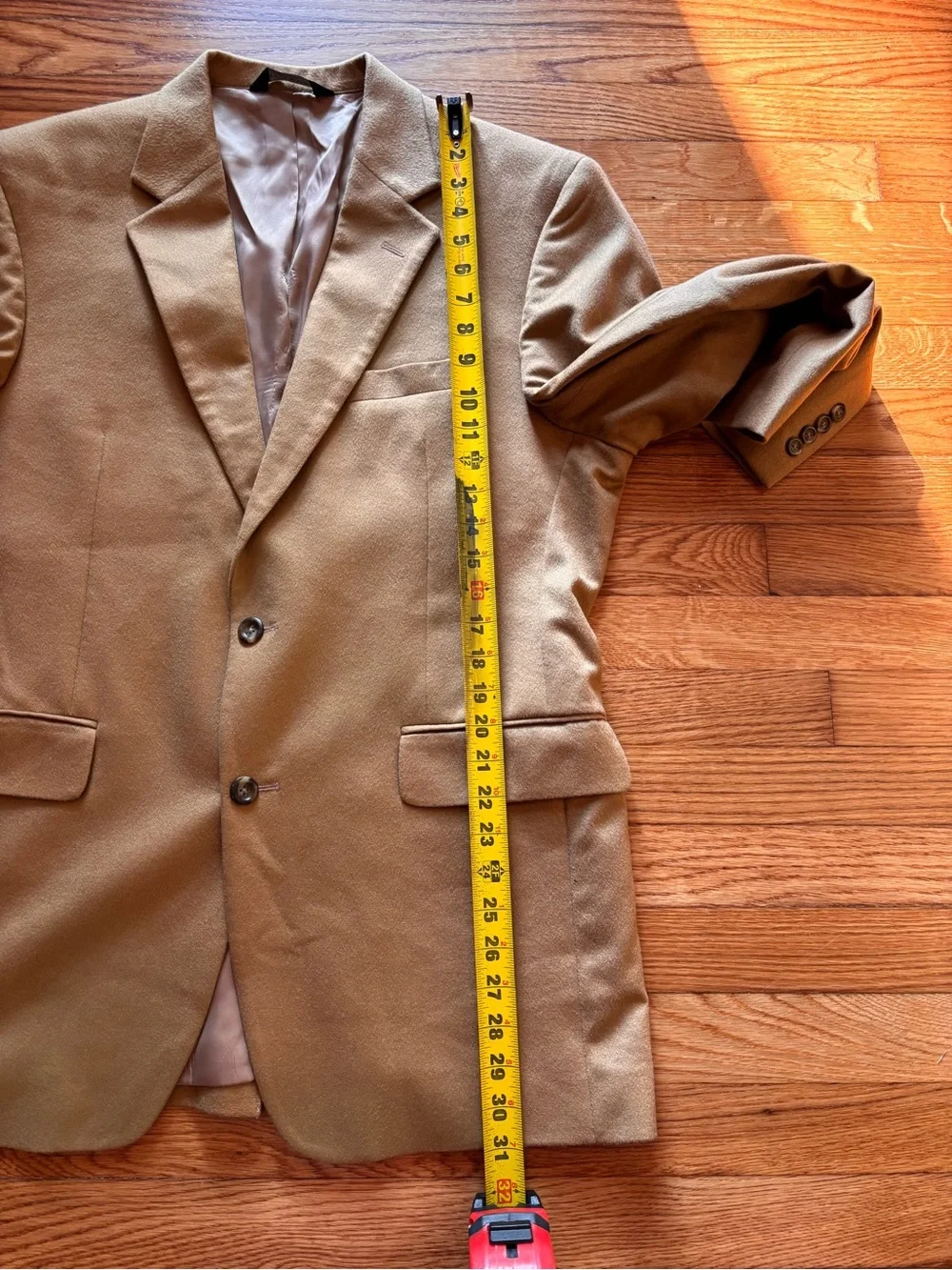 Jos. A. Bank 100% Cashmere Sport Coat Blazer Camel Tan 42R 2 Button